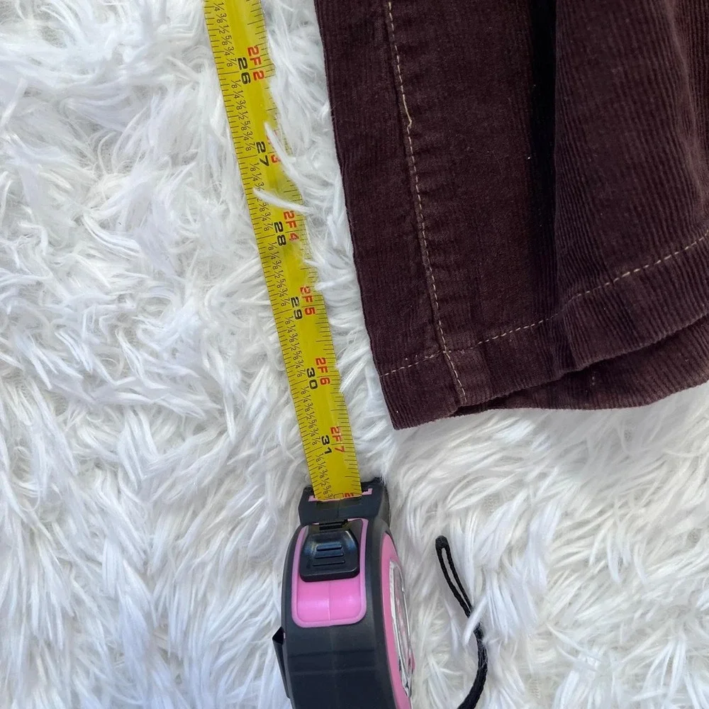y2k brown corduroy cotton flare bootcut pants size 7